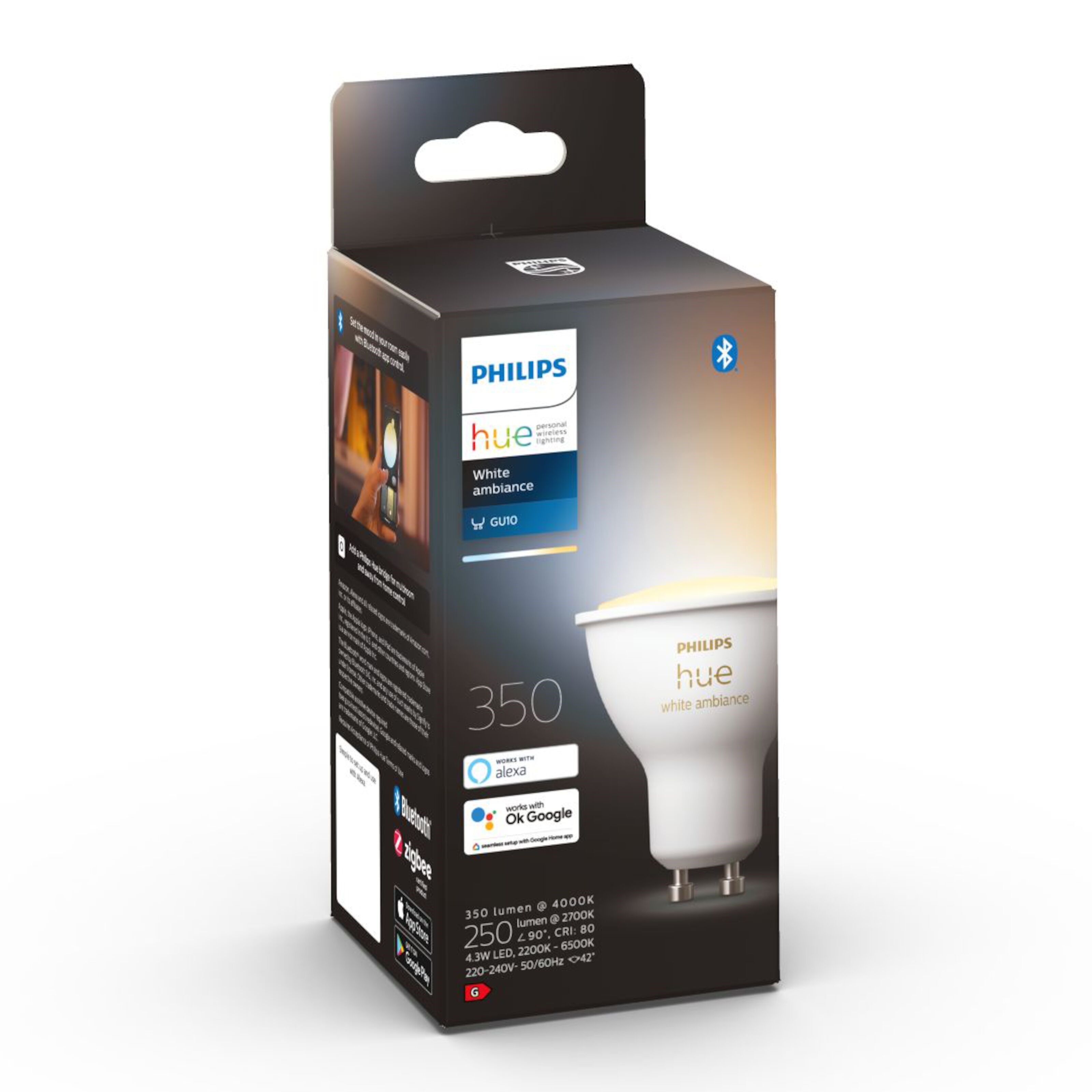Philips Hue Ambiance Smart LED-pære GU10 350 lm 1-pk.