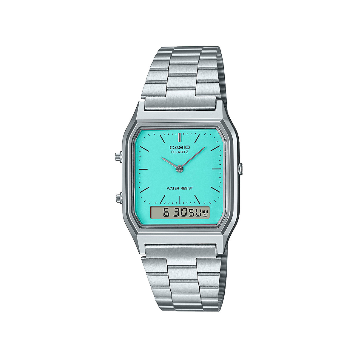 Montre VINTAGE femme bracelet acier inoxydable argent