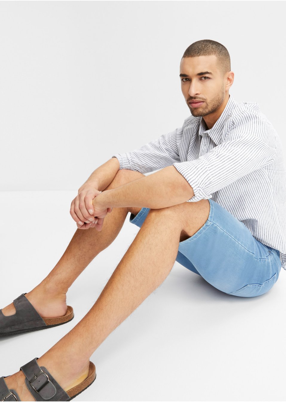 Bermuda en jogg-jean confort pour le ventre, Regular Fit