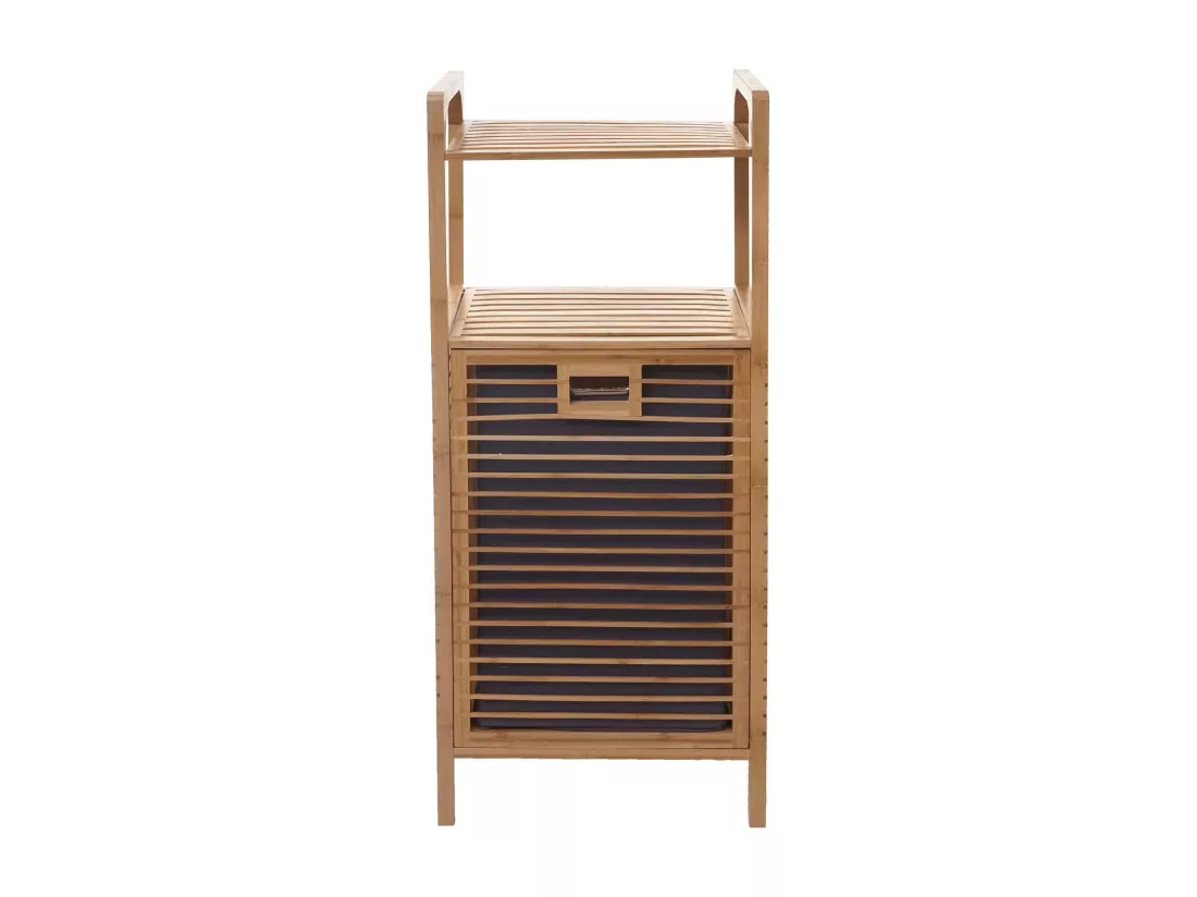 Étagère avec panier à linge MCW-B94 Bambou
