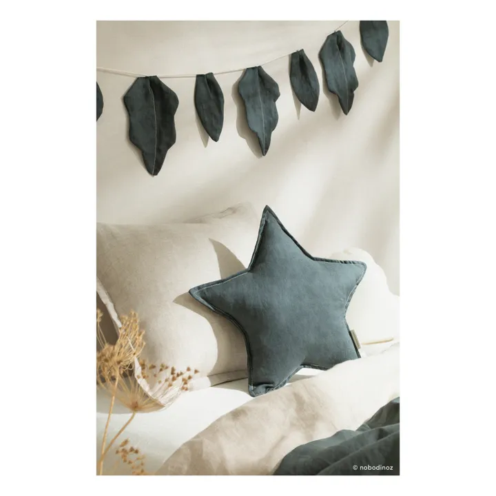 Nobodinoz Guirlande décorative - Lin Français | Bleu