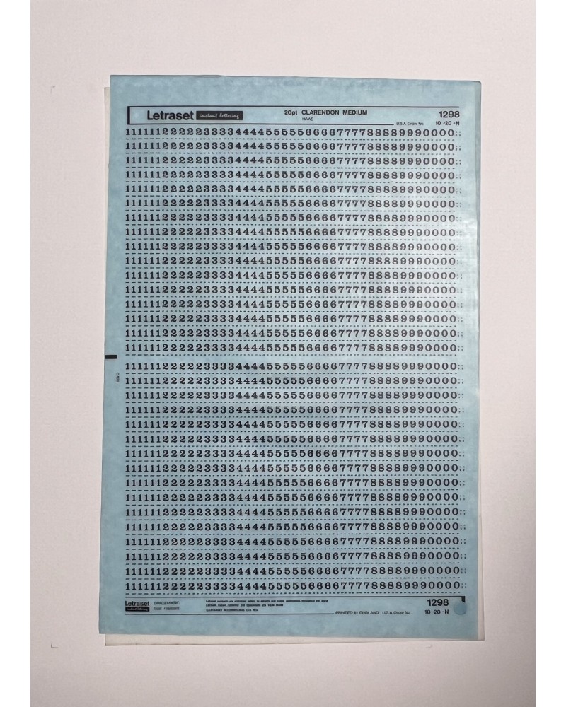 letraset-1298- CLARENDON MEDIUM - 20pt