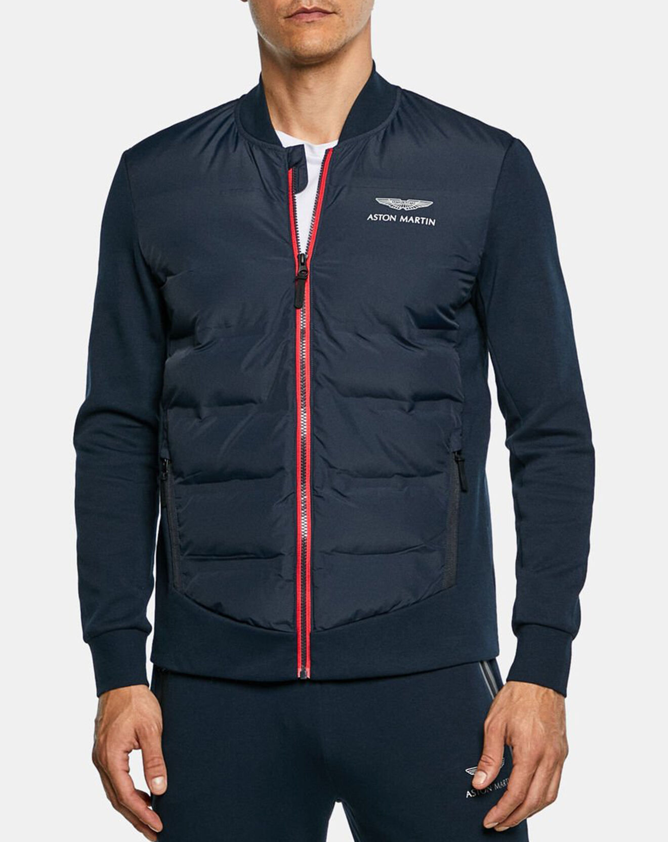 Hackett London Blouson Jersey Aston Martin Racing Hybride bleu marine