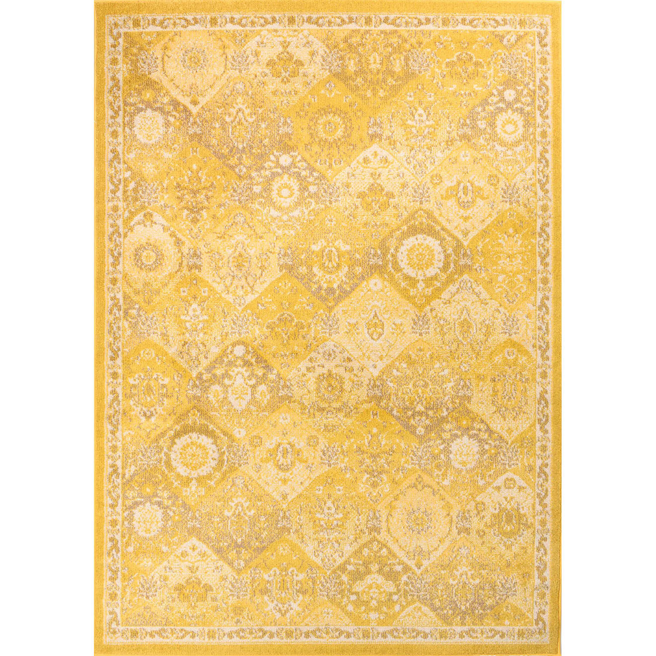 Nazar Rugs Tapis Anatolia 768 jaune - 160x230 cm