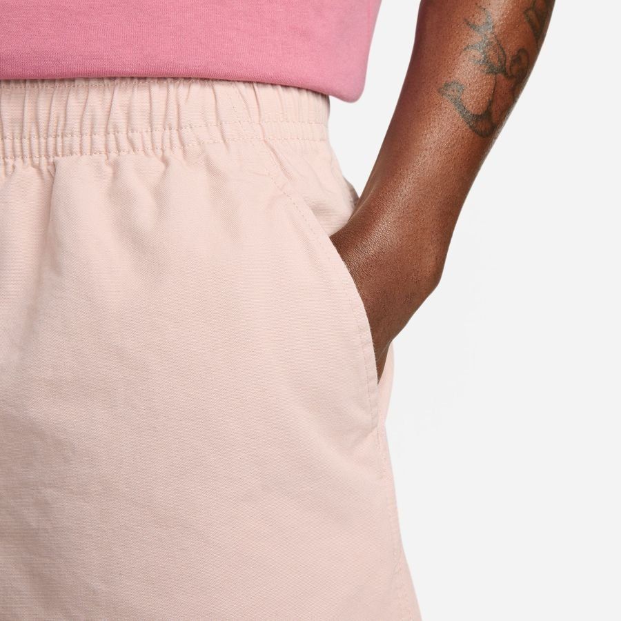 Nike Short Club  Woven Flow - Rose/Blanc