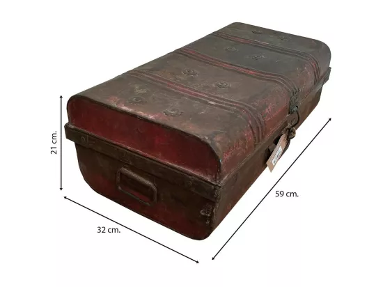 Valise en métal marron 59x32x21h