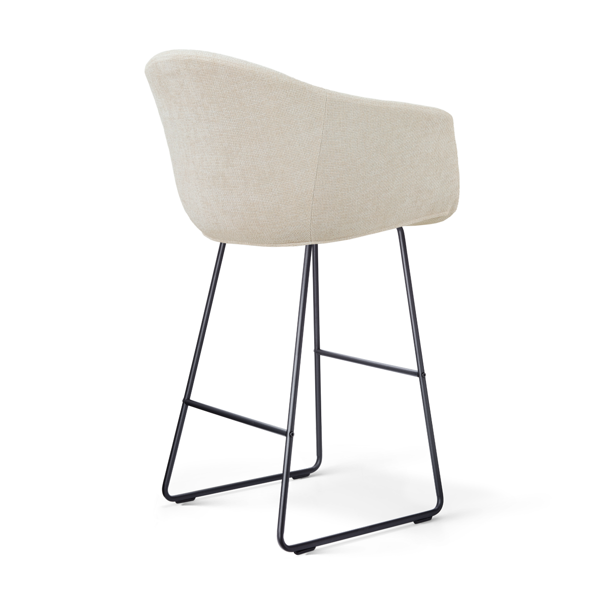 Barkruk Nino-Otis H75 cm zwart onderstel cottonbeige