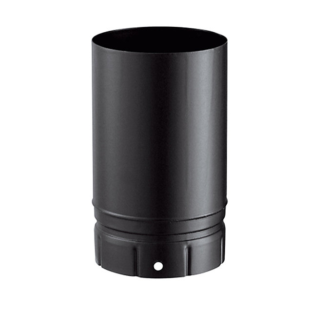 Tuyau de poêle à bois émaillé noir mat 250 mm ø 150 mm Poujoulat