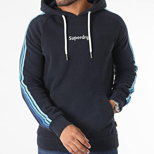 Sweat Capuche Stripe Logo M2013169A Bleu Marine