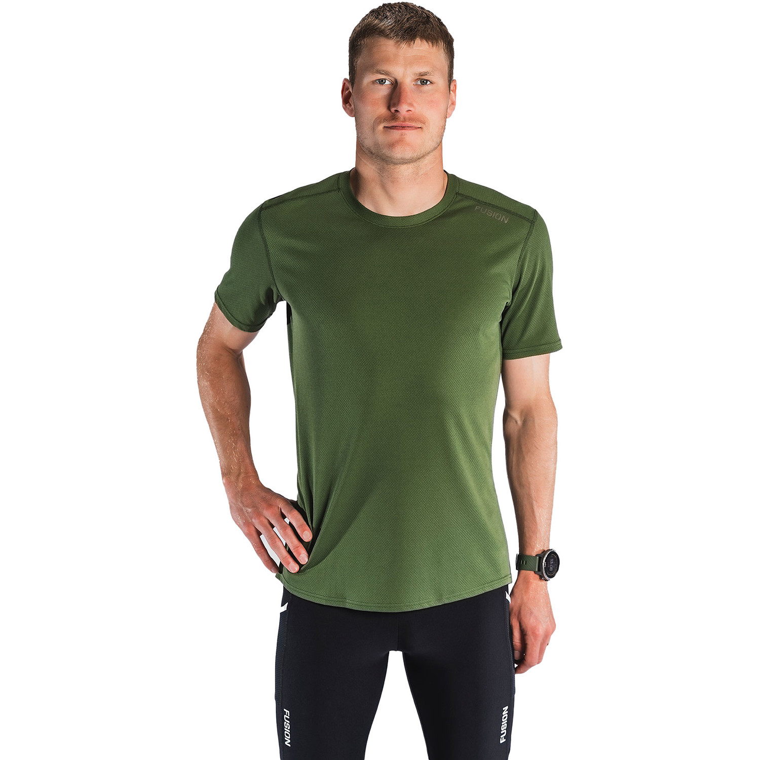 Fusion Run Shirt Short Tight Set Men