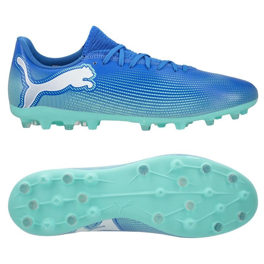 PUMA Future 7 Play MG Formula - Bleu/Menthe/Blanc