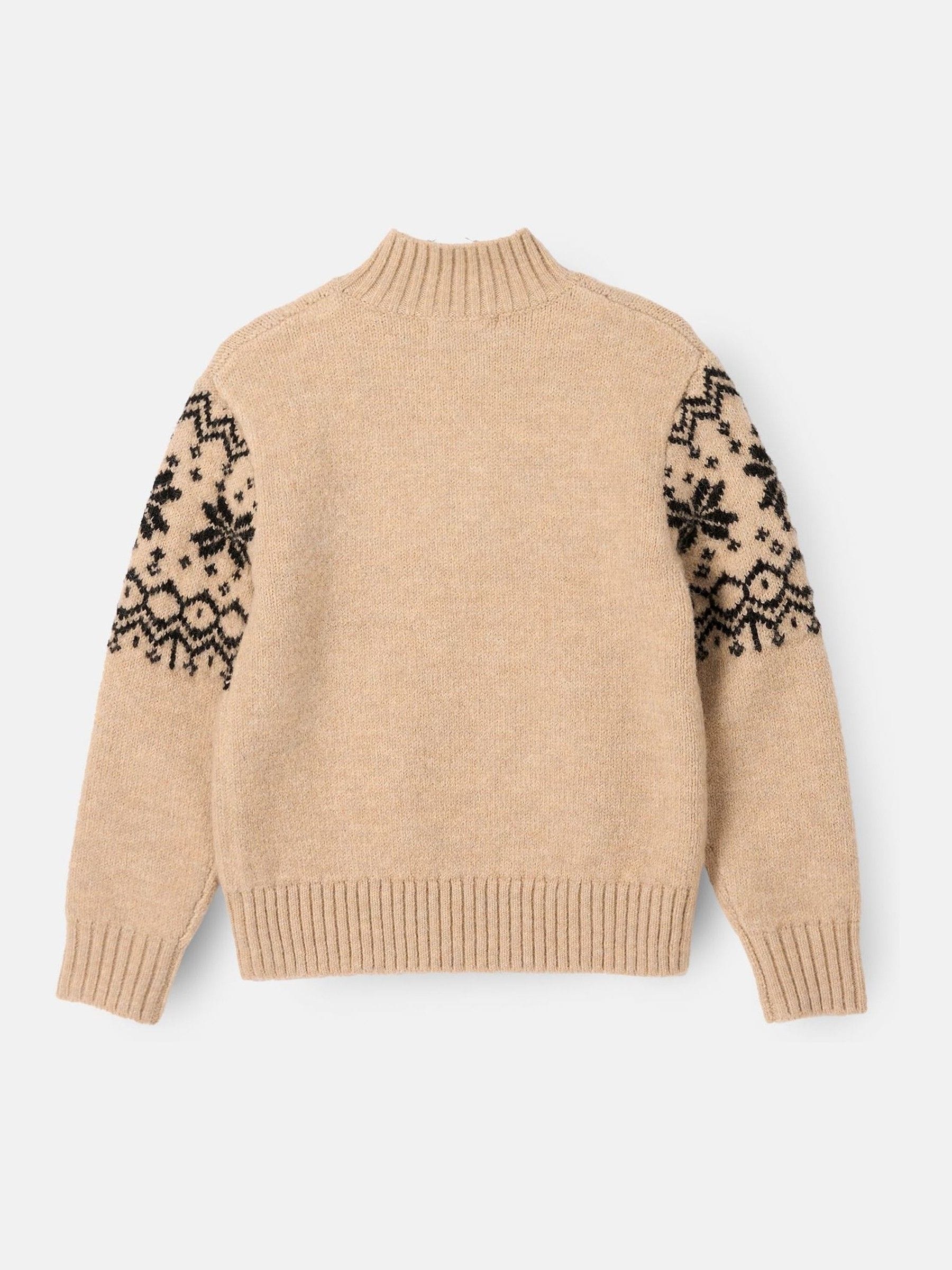 Natuurlijk - Angel & Rocket Oakley Fairisle trui met ritskraag