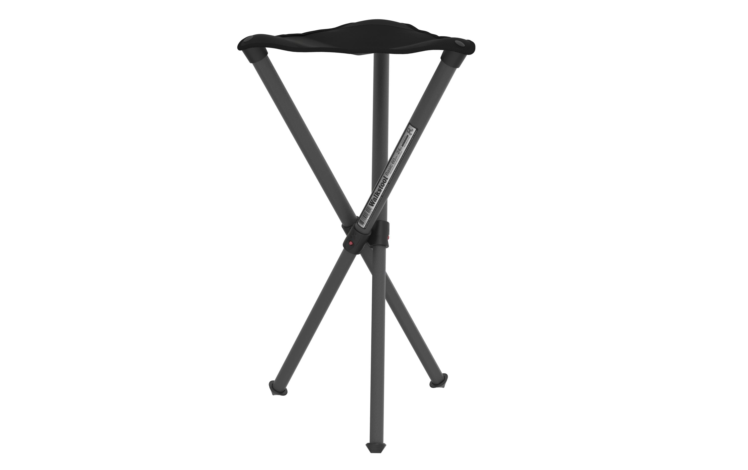 Dreibeinhocker Basic 60 cm Grau/SchwarzKomfortabler Campinghocker