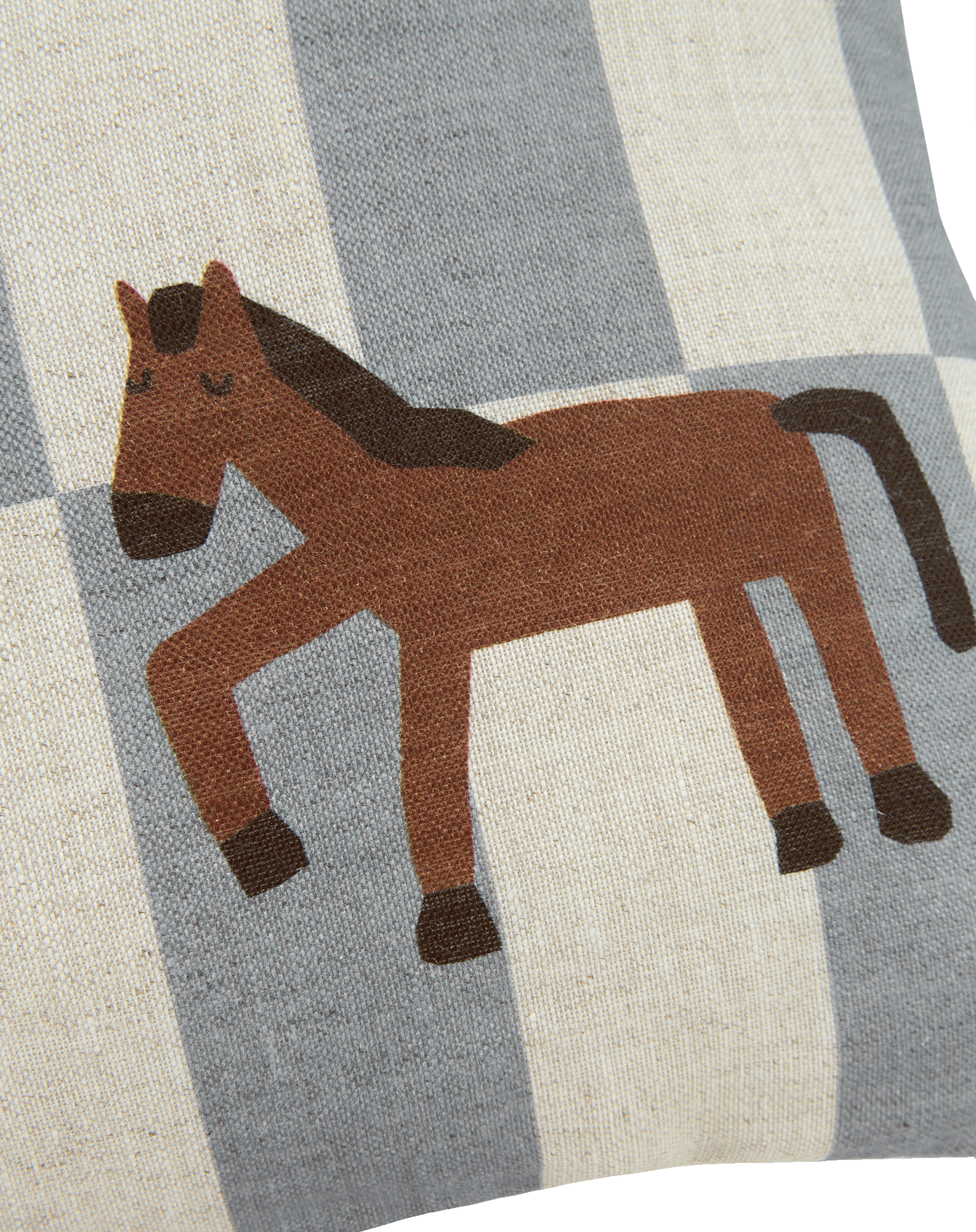 Coussin rectangulaire en lin français vibes s | Bleu