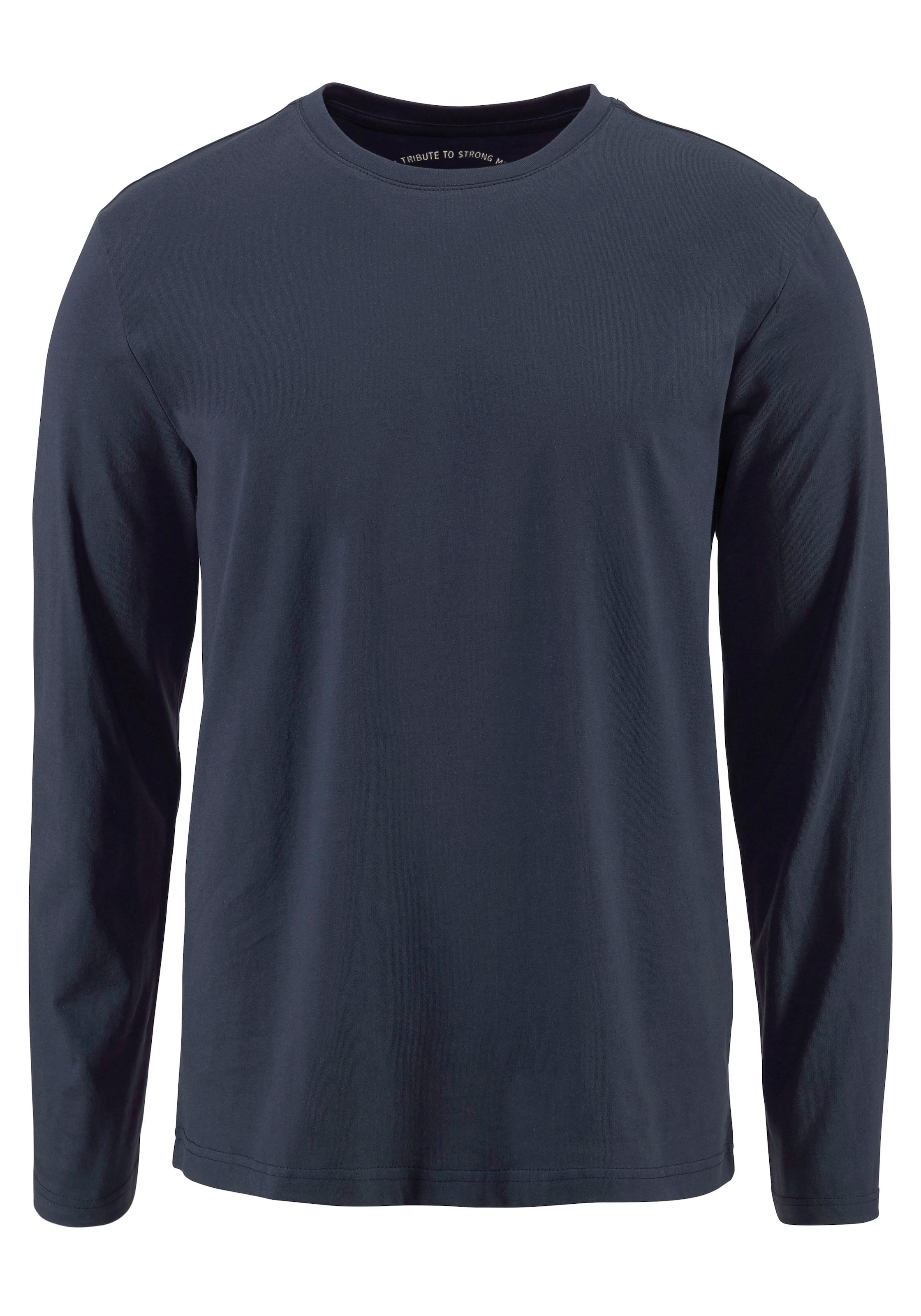 Man's World Langarmshirt »neue Farbe !«, Langarm,  unifarben,  aus Baumwolle,  im 3er-Pack