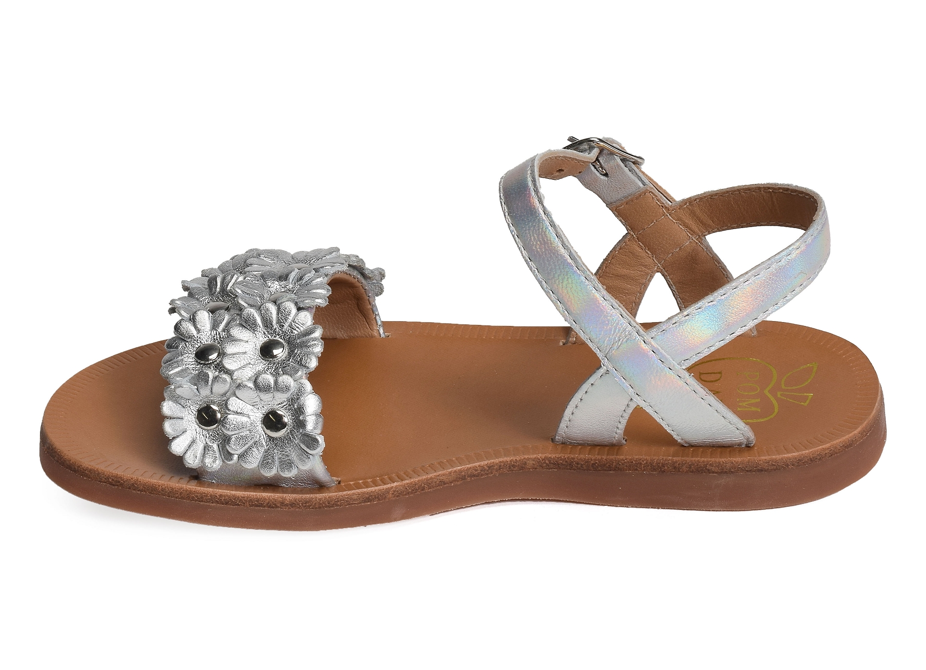 Plagette multi flo argent