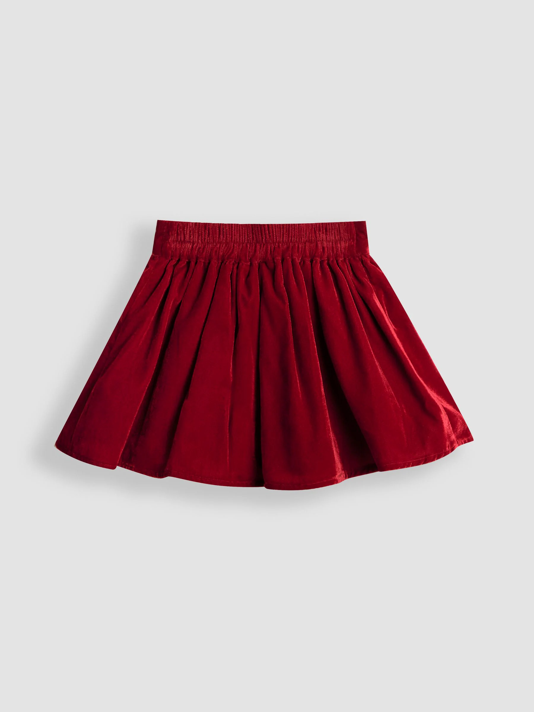 JoJo Maman Bébé Frill Collar Blouse & Velvet Skirt Set