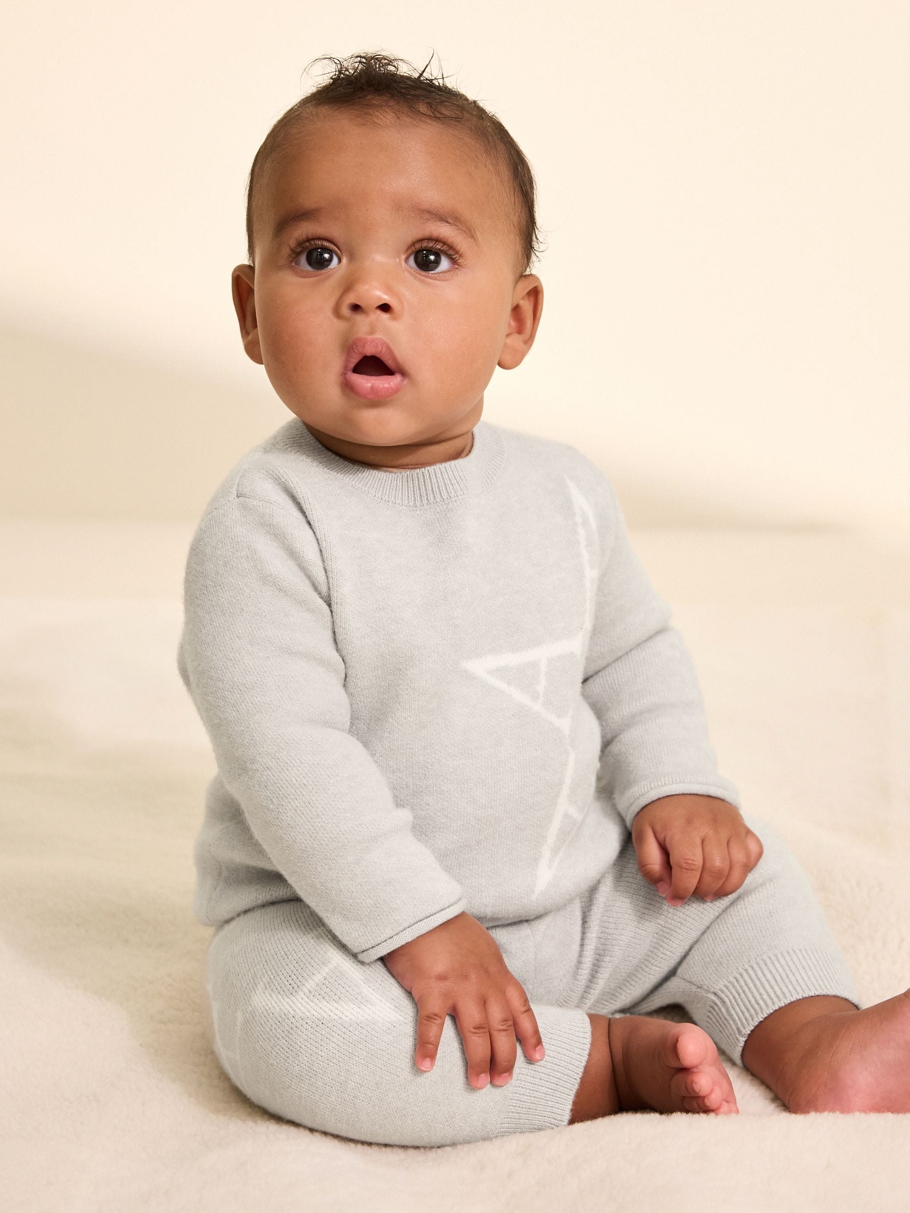 smALLSAINTS Knitted Top and Joggers Baby Boys Set
