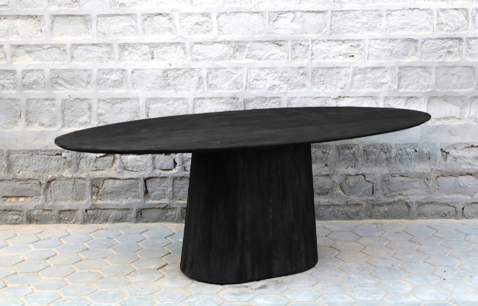 Eetkamertafel Oslo ovaal Zwart 240cm