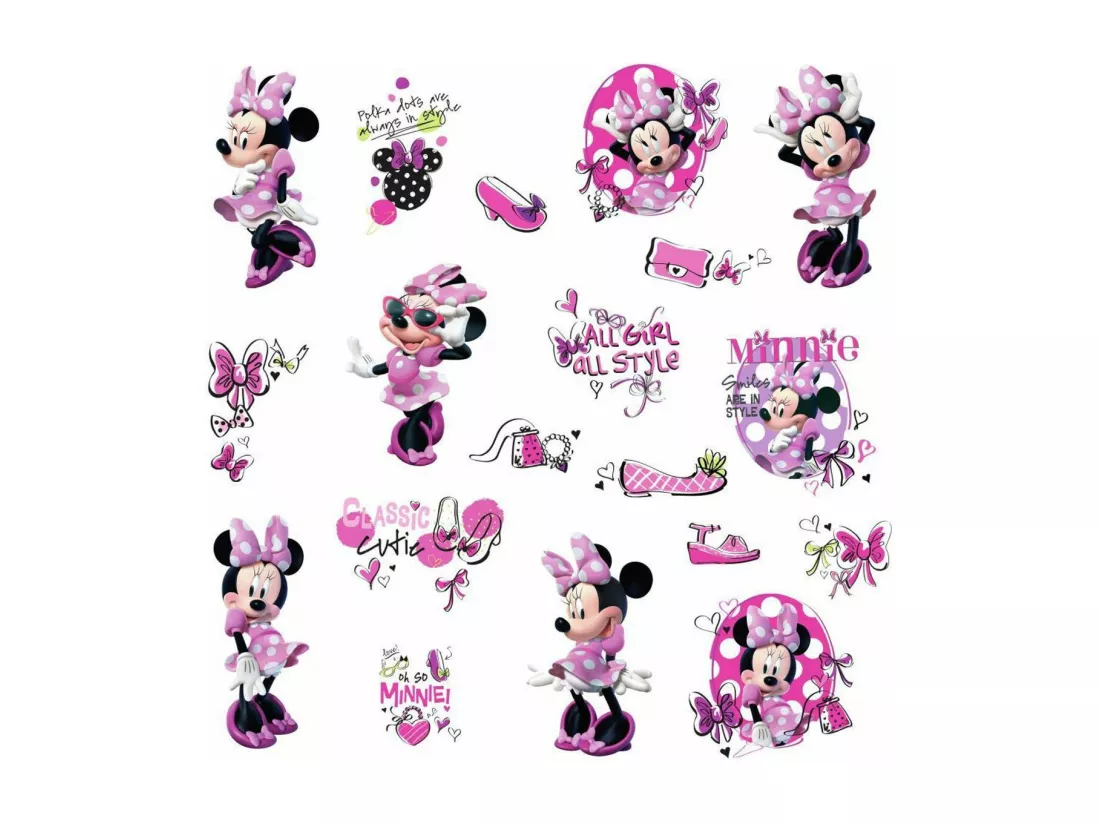 DISNEY MINNIE FASHIONISTA - Stickers repositionnables Minnie fashionista, Disney