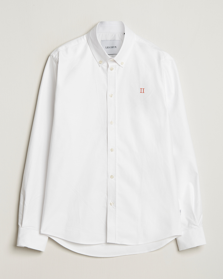 Les Deux Konrad Contrast Oxford Shirt White