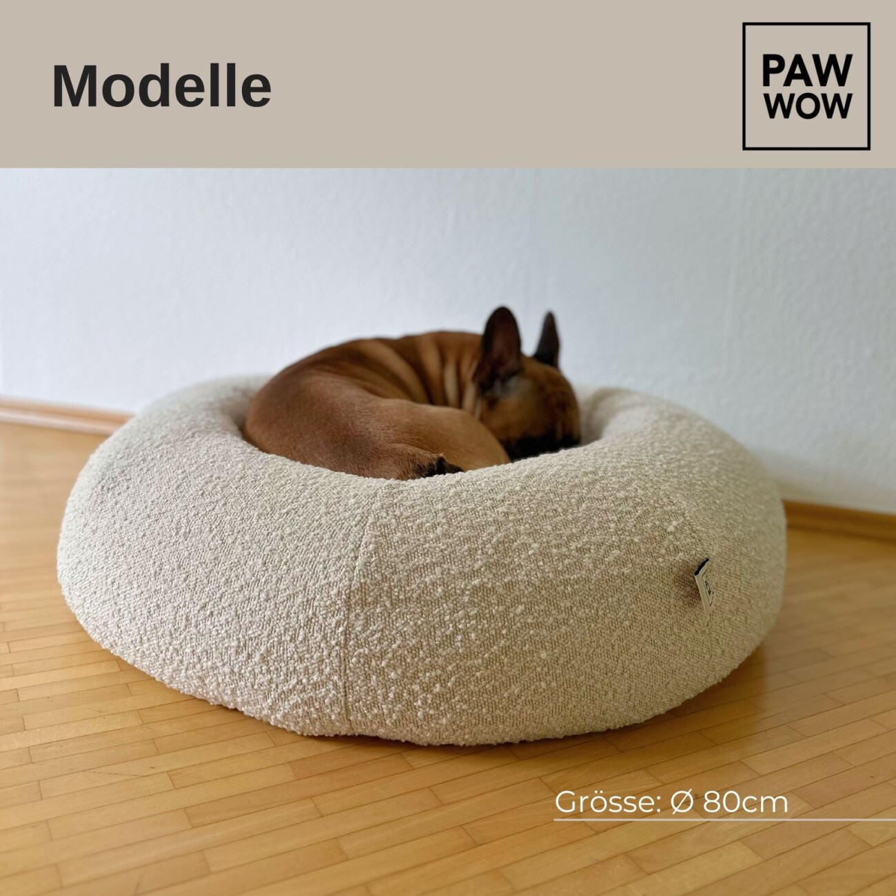 PAW WOW Hundebett LENI Bouclé Beige