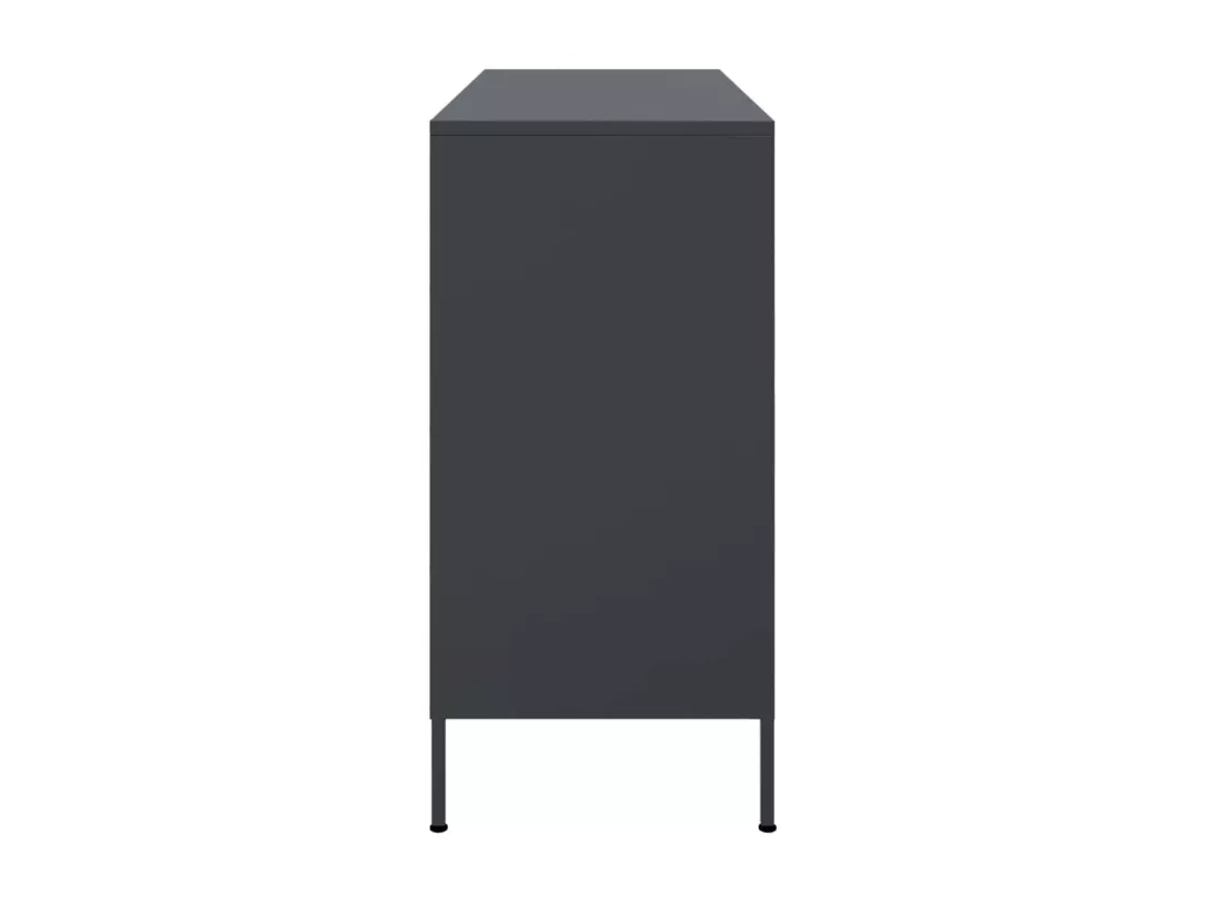 Buffet anthracite 100,5x39x79 cm acier