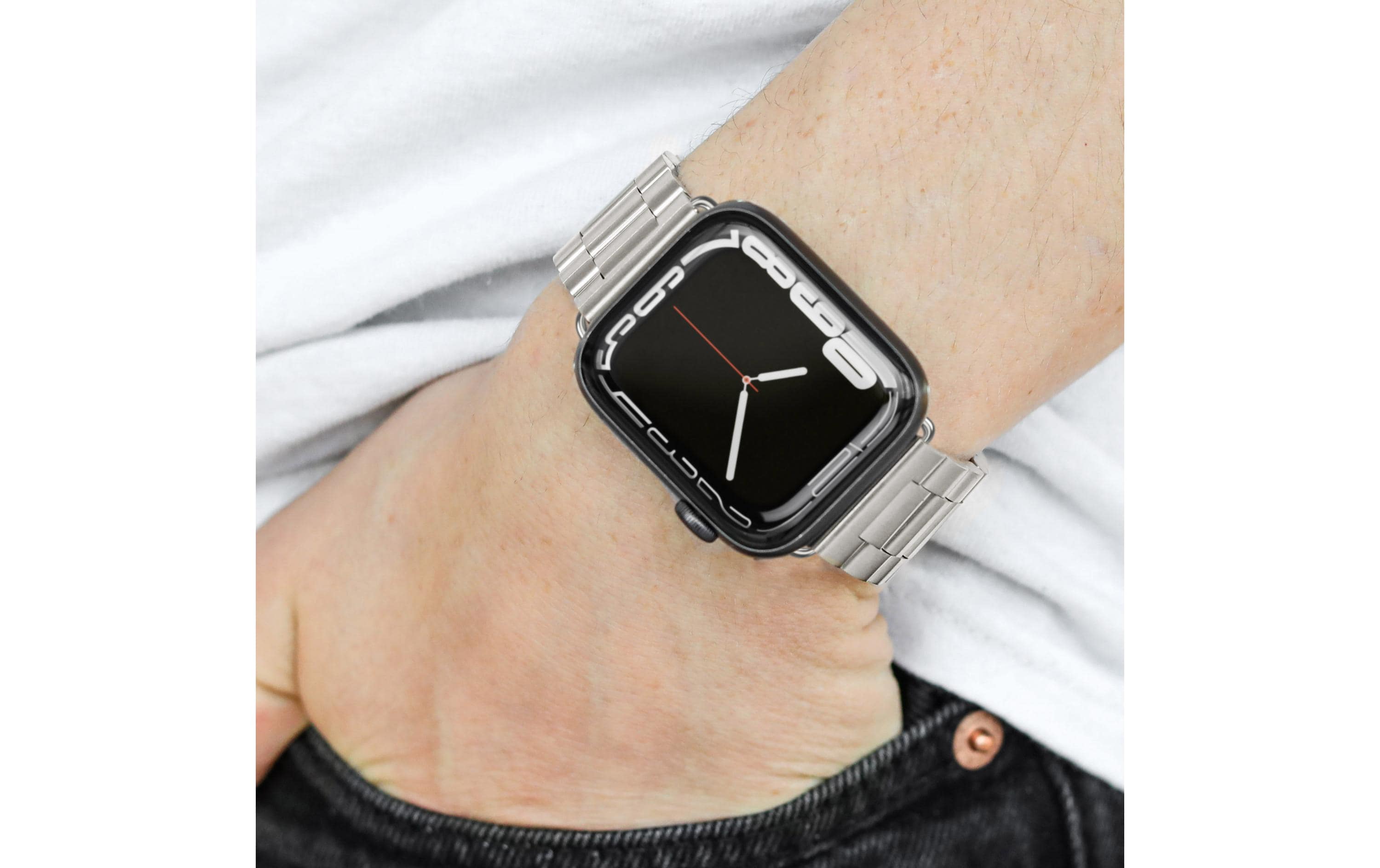 Armband Link Bracelet Apple Watch 42/44/45/49 mm SilverArmband für Apple Watch 42/44/45/49 mm