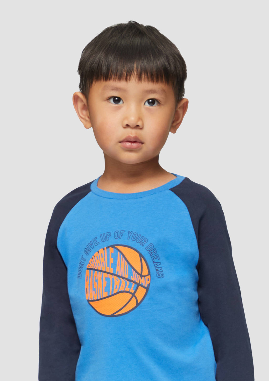 s.Oliver longsleeve met printopdruk blauw