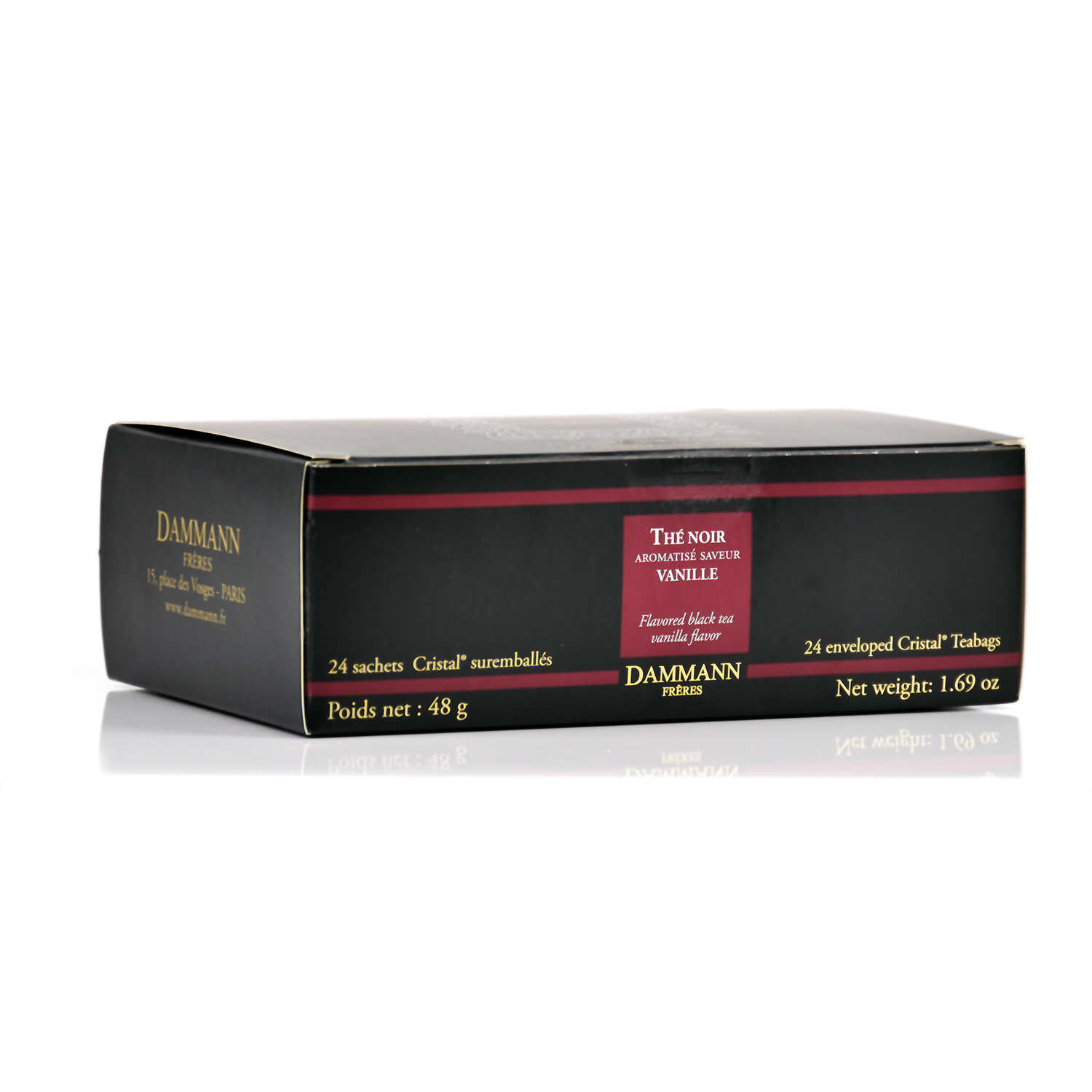 Thé noir à la vanille en sachets cristal - Dammann Frères