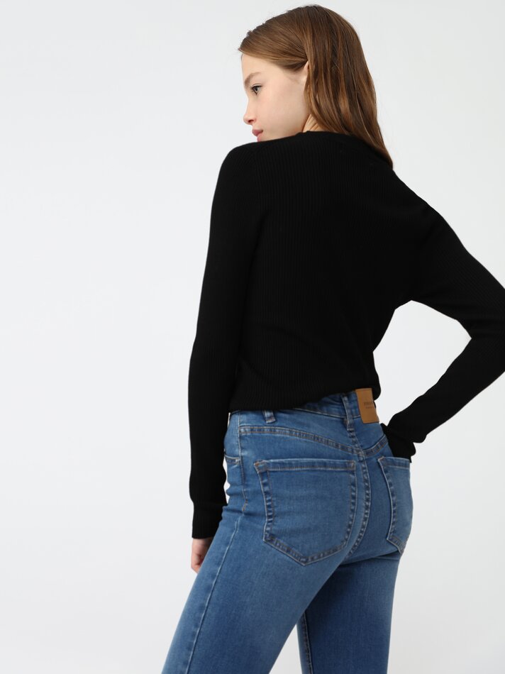 Calça jeans skinny de cintura alta - Ocean