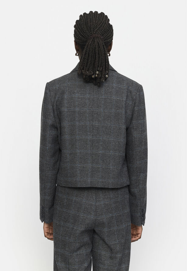 Soft Rebels SRAnnie Blazer Checked grey melange