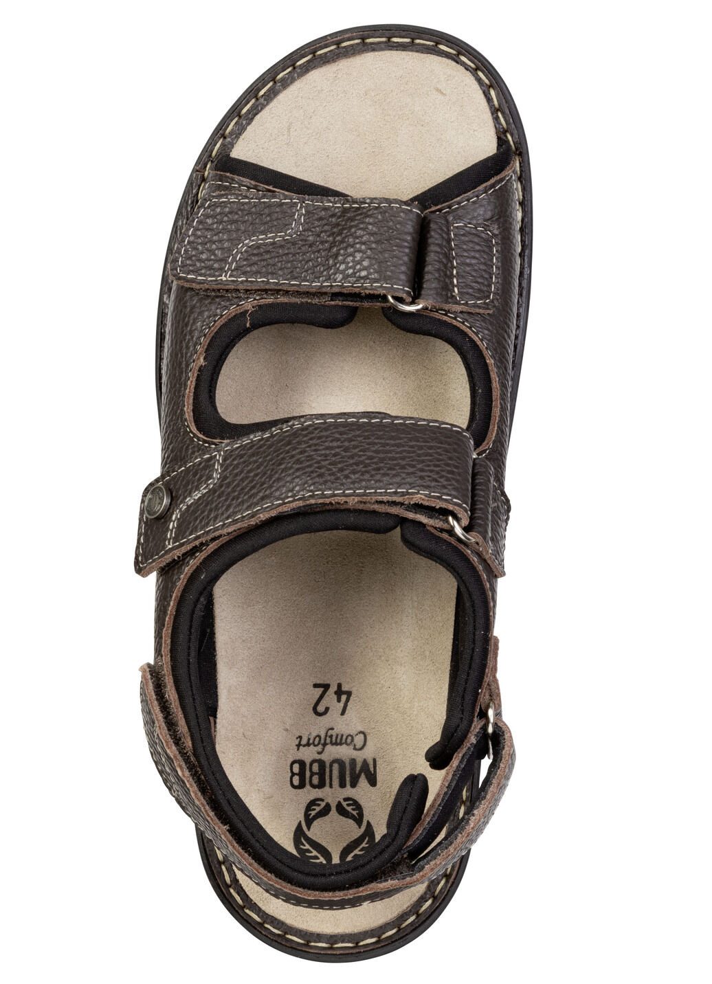 Mubb, klassische Herren-Sandalen, Weite H, mit herausnehmbarem Fussbett