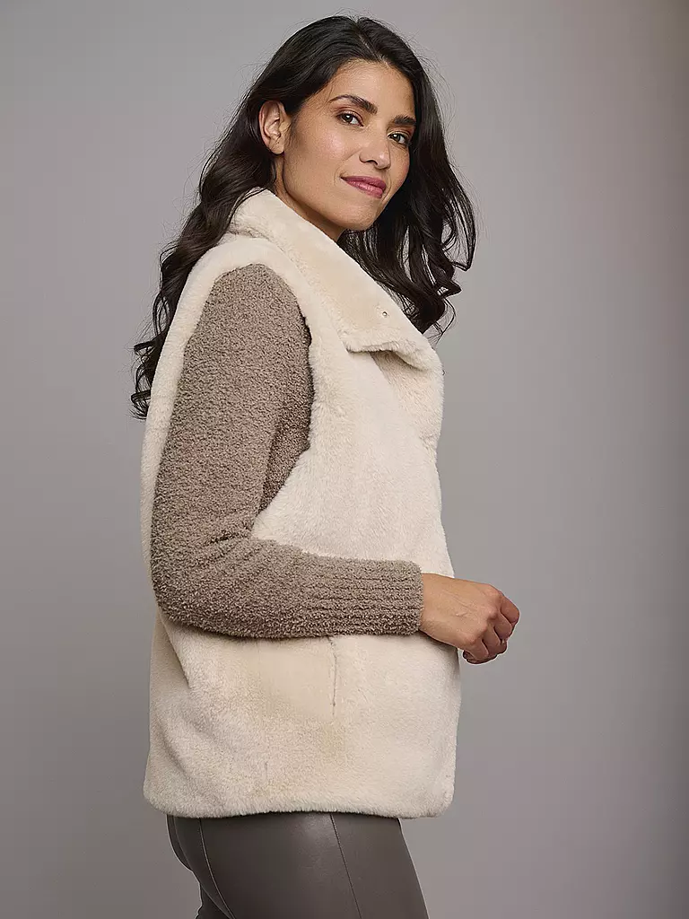 RINO&PELLE Gilet in Pelzoptik LISON creme