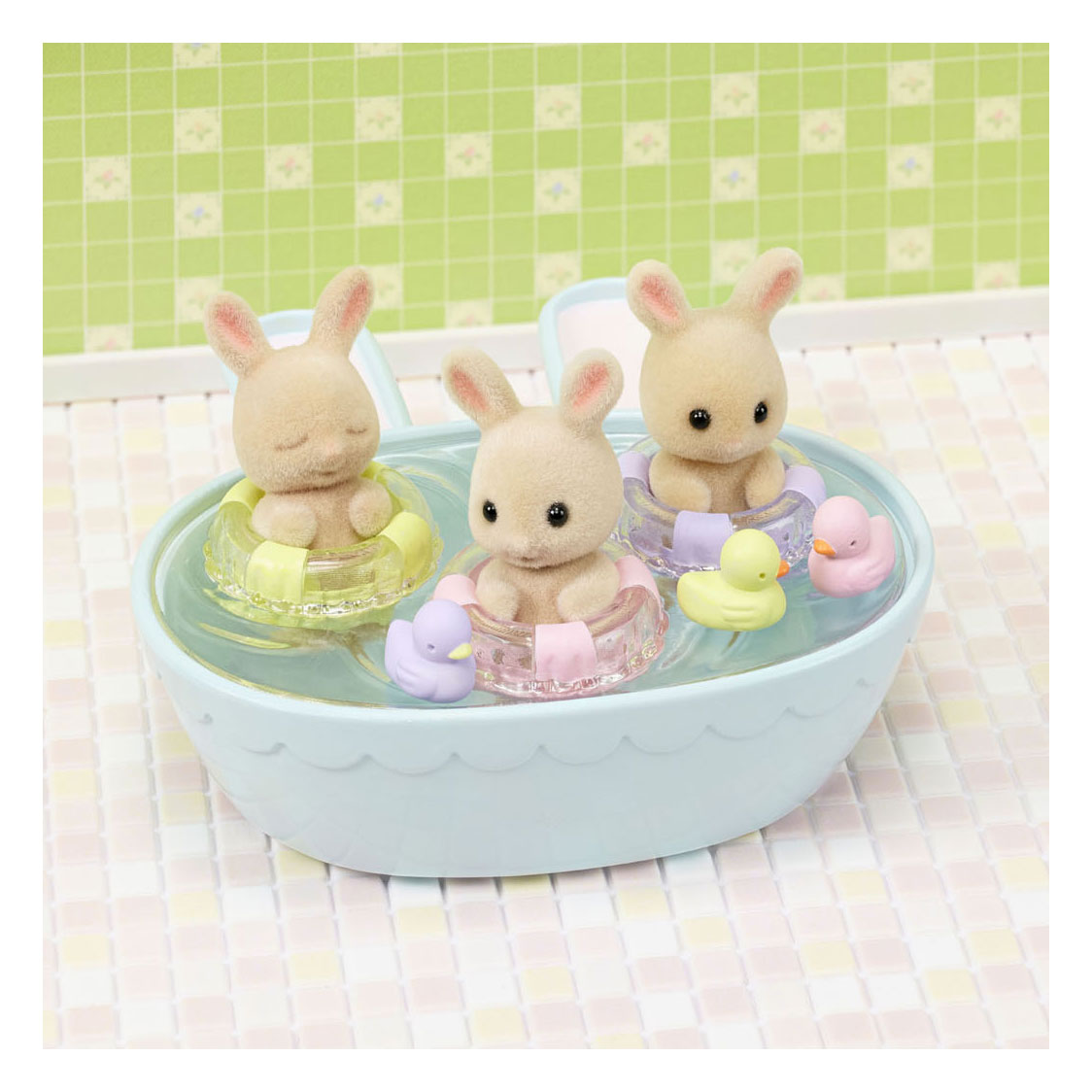 Sylvanian Families Drieling Baby konijn Badspeelset