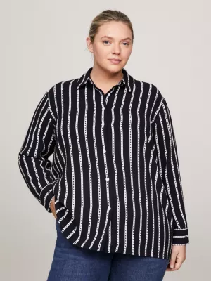 Camisa Curve Argyle Stripe Relaxed