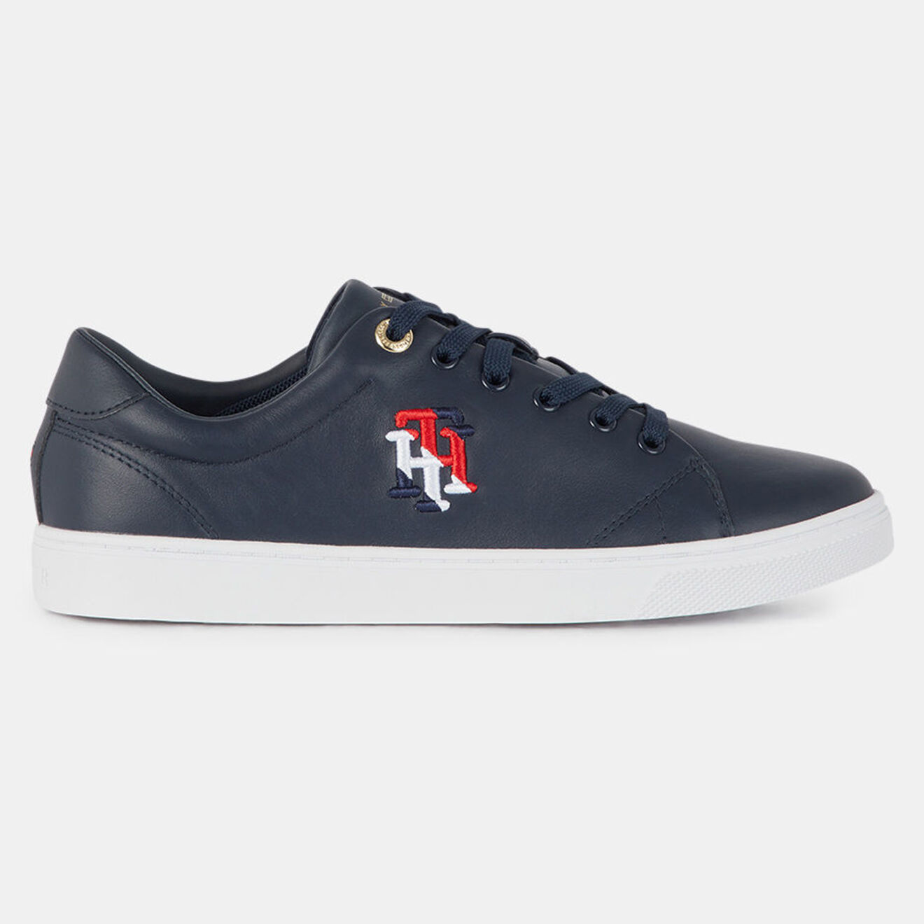 Tommy Hilfiger Baskets en Cuir Monogram bleu marine