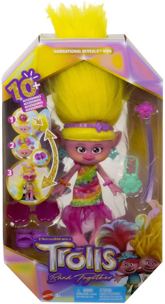 TROLLS 3  - FIGURINE VIVA SURPRISES 2 EN 1 - HAIR POPS