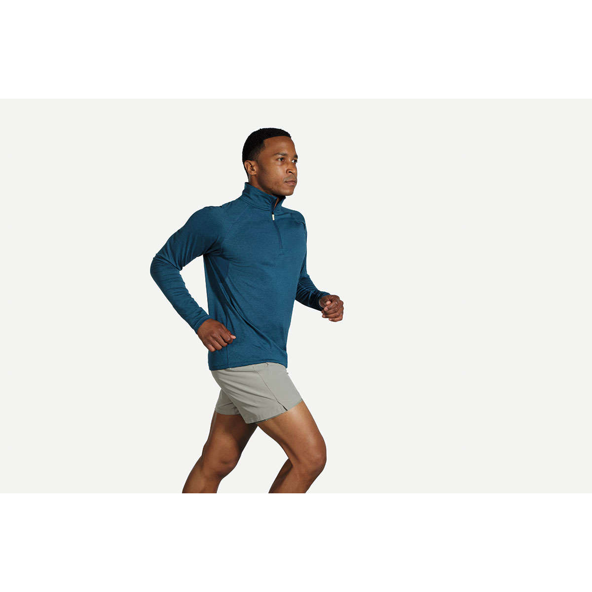 Brooks Dash 1/2 Zip Hardloopshirt Lange Mouwen Blauw Heren