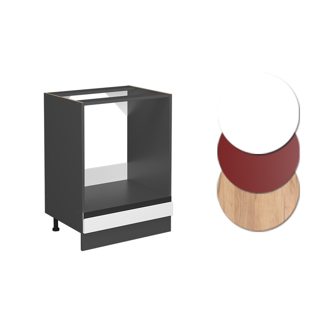 Vicco Herdschrank Küchenschrank Küchenmöbel R-Line J-Shape Anthrazit Weiß 60 cm modern