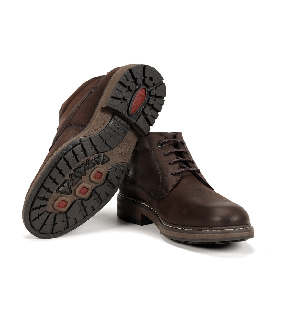 Botas de couro Fluchos F1593 marrom escuro