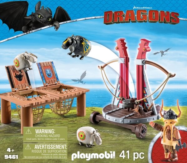 PLAYMOBIL 9461 Dragons Grobian mit Schafschleuder