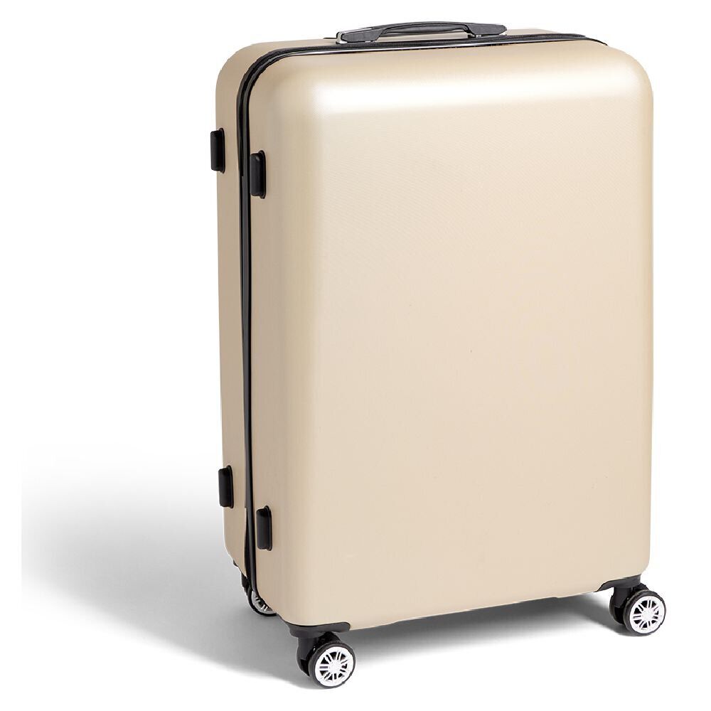 Valise cabine rigide trolley 4 roulettes 104L couleur ivoire