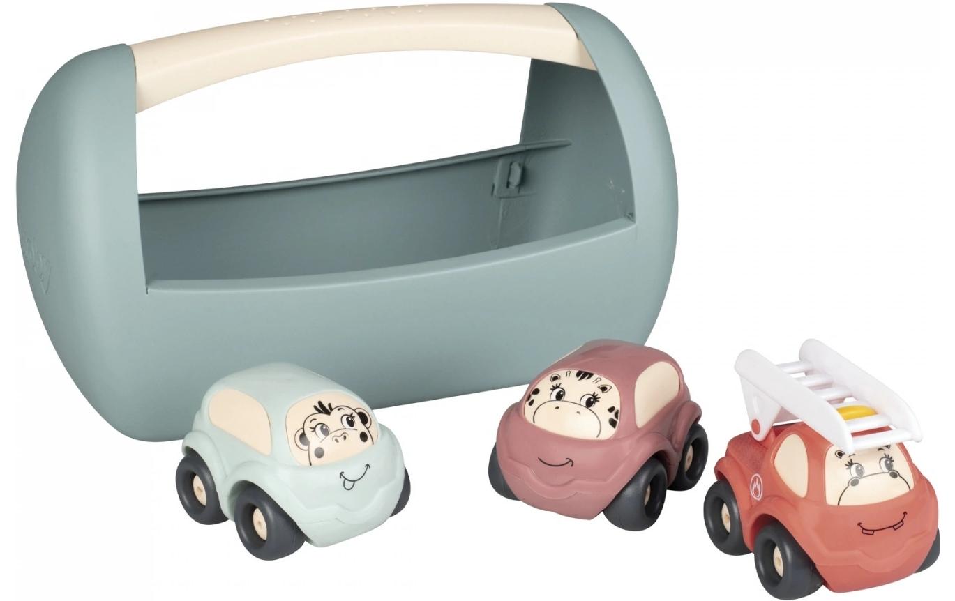 Spielzeugautos SetMini-Flitzer-Set, mit drei kindgerechten Spielzeug-Fahrzeugen sowie einer Transportbox