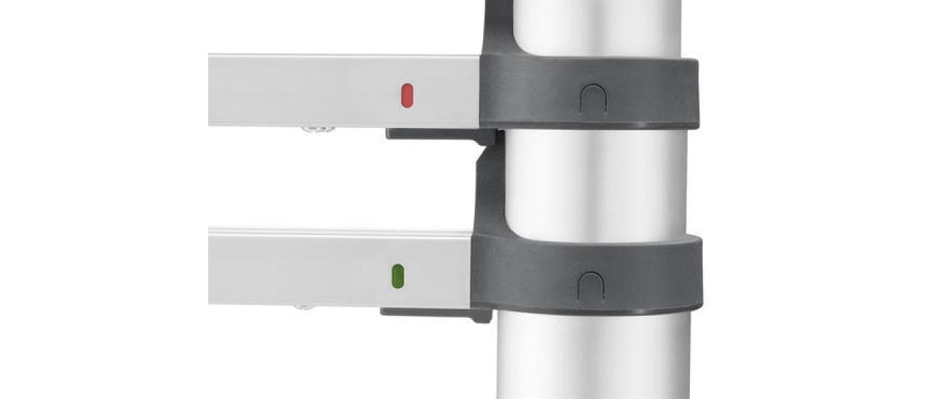 Teleskop-Anlegeleiter T80 Flexline 380 13 Stufen<br>Aluminium Sicherheits-Teleskopleiter mit Quertraverse