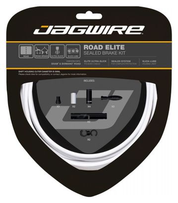 Kit Câbles et Gaine pour Freins Route Jagwire Road Elite Sealed Brake Blanc