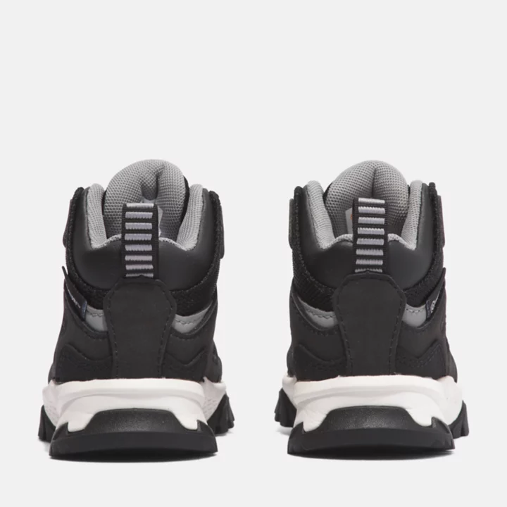 Bota de caminhada impermeável Lincoln Peak para crianças pequenas, na cor preta.