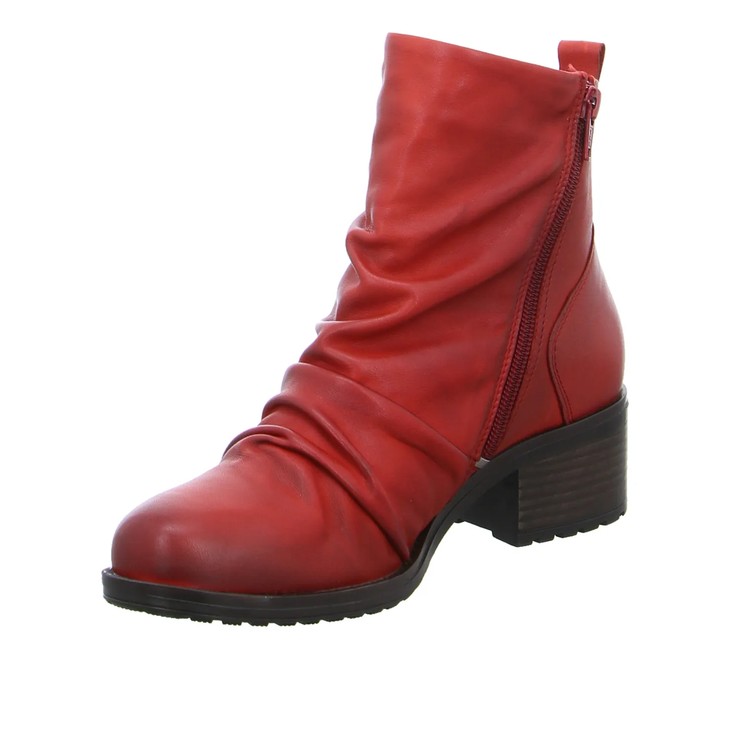 SCHUHENGEL Stiefelette Rot Leder