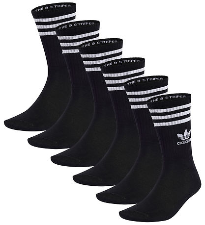 adidas Originals Socken - 3 Streifen CRW - 6er-Pack - Schwarz