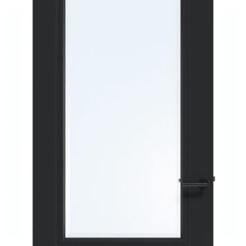 Arne & Bodil binnendeur ABT304 blank facetglas - diep zwart afgelakt